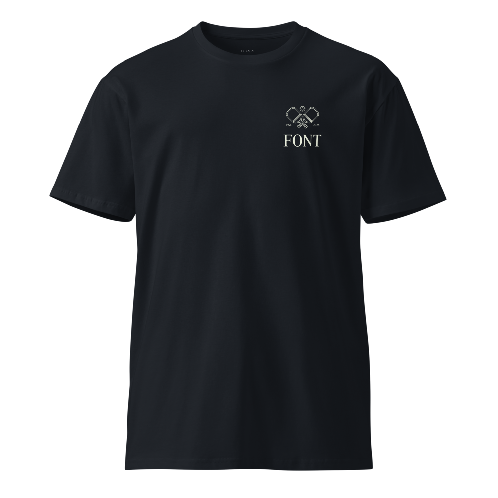 Pickleball Heritage Premium Cotton Tee - Navy