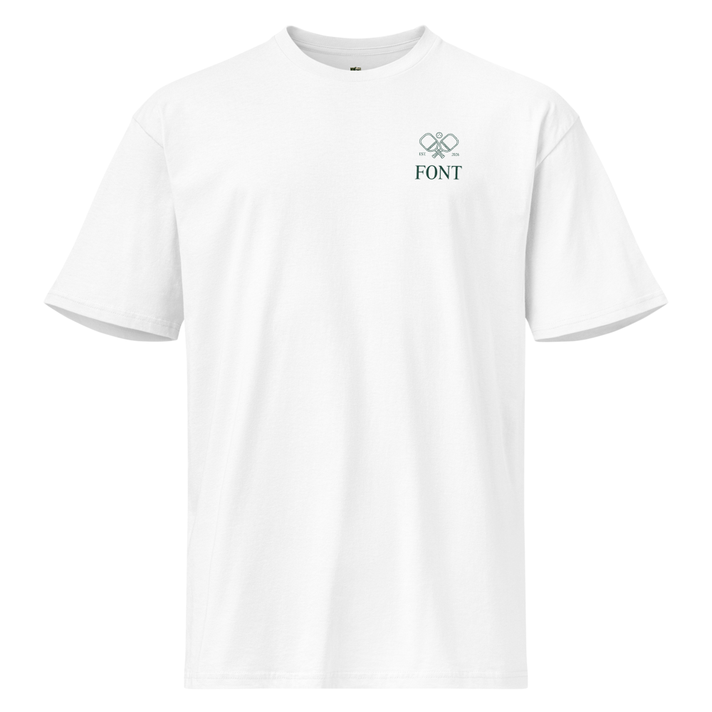 Pickleball Heritage Premium Cotton Tee - White
