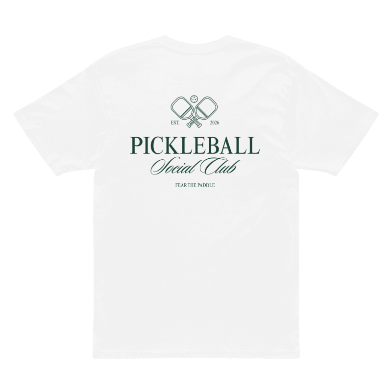 Pickleball Heritage Premium Cotton Tee - White